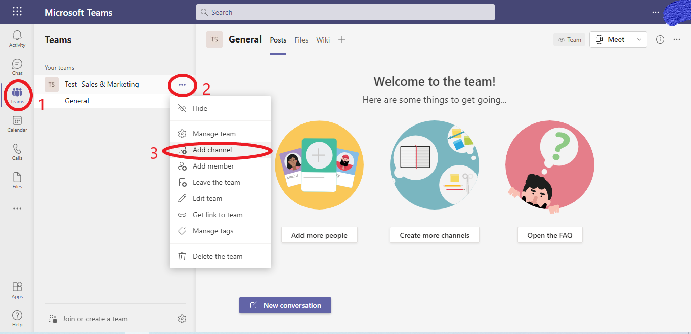 Microsoft Teams Features- Add channel
