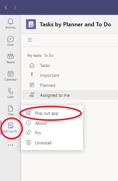 Microsoft Teams Features- pop out apps